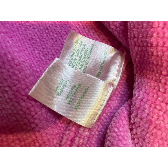 Lilly Pulitzer Pink Chenille Sweater Gold Shell Pineapple Palm Buttons Medium - Picture 4 of 10